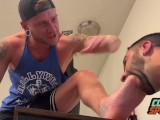Boxer Colt Spence Bullies Towel Boy Nick Charms and Makes Him Worship Feet FULL SCENE