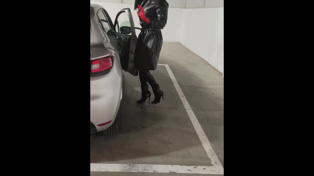 Refueling gasoline in latex doll