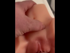 Male sex toy masturbation 2 cum shots