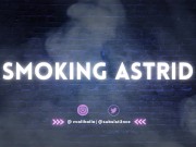 Preview 1 of Sucking a cork while masturbating (4k) | Smoking Astrid
