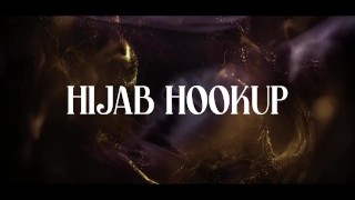 Muslim Women in hijab giving massage to nude man body