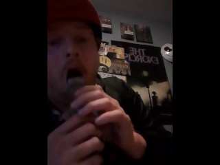 Eating my Sextoy Pussy Lips
