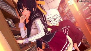 Akeno Fucking in the library | HS DXD NTR madness 2 | Full 1hr movie on Patreon: Fantasyking3
