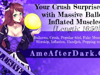 [visualização] Sua Crush Surpreende Você com Músculos Enormes e Inflados Por Balões!
