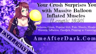 [Preview] Your Crush Surprises You with Massive Balloon Inflated Muscles!