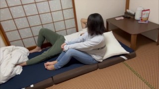 A peek into the nighttime sex of a couple staying at a ryokan.