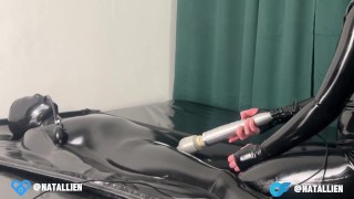 VacBed session - Latex doll Natallien - Fansly teaser
