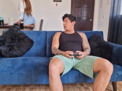 I surprise my stepmother with a blowjob while she rests on my legs - Screenshot 1 of 16 - Brazzers