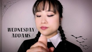 Yandere Wednesday Girl Gives 1st College Blowjob -ASMR