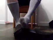 Preview 2 of Taking slippers and socks off and rubbing dirty feet!!