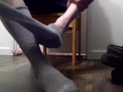 Preview 4 of Taking slippers and socks off and rubbing dirty feet!!
