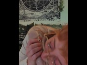 Preview 6 of Ginger Slut Pretends to Suck and Gag on Your Large Cock