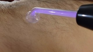 Using a Violet Wand on a furry boy