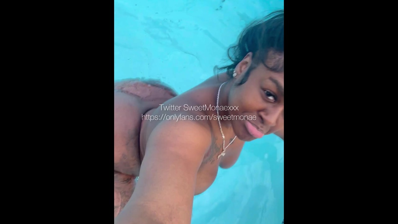 Sweet Monae Naked Outside In The Pool