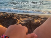 Preview 1 of Touching My Small Pussy On The Beach