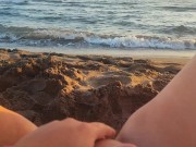 Preview 5 of Touching My Small Pussy On The Beach