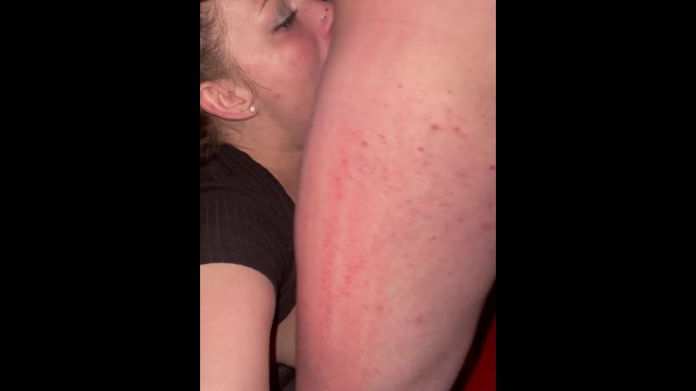 Dirty whore gets a tease face fuck