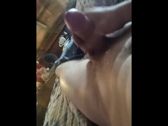 College  guy busting a nut.