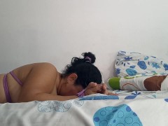 Mamada con las manos atadas bondage 14/16