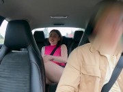 Preview 3 of Pretty girl Nikky with a pink pussy wanted to fuck right in Uber. Cum in pussy
