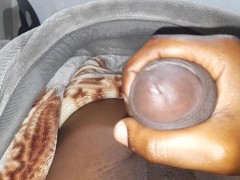 Dry hard pure African throwing milk on the blanket