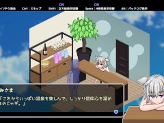 【#01 秘湯ガール(体験版)実況】ドットアニメーションエロゲー。温泉で出会った初対面の爆乳女とぶっかけ中出しエッチしちゃう(フェラ・パイズリ・正常位等) - Screenshot 3 of 16 - Hentai Bigtits