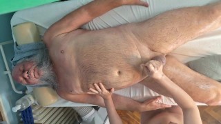 Easy lingam massage by Kiki Seraf and Schuszter Attila (Ethical Porn) real massage, realistic
