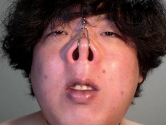 童貞マゾ豚のオナニー 20240512 豚鼻触ったりイキ顔晒したりするだけです - Screenshot 10 of 16 - 鼻フック