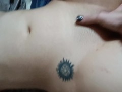 Guy Fingering Pussy, Waking Her Up, With Latina Moaning Loud