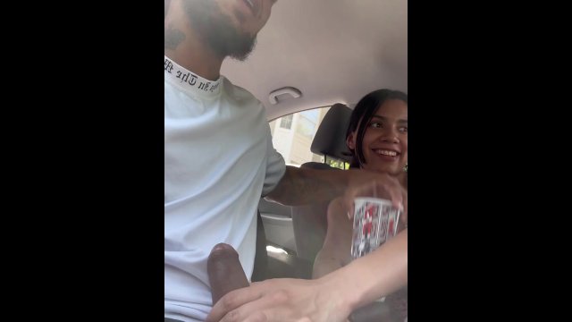 Blowjob in the car-CAUGHT
