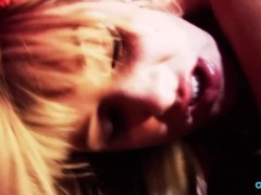 Wrong food delivery address leads the blonde milf to an anal threesome with double penetration
