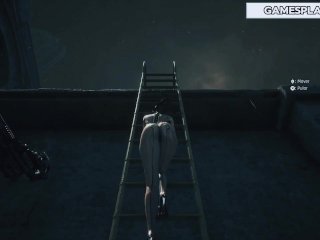 Eve subindo a escada, foco no bundão gosto dela (StellarBlade)