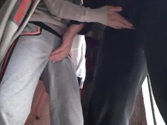 First we cum in our clothes, then we cum on our hands, and then we cum in each other’s hands