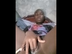 Figuring my wet creamy pussy in public