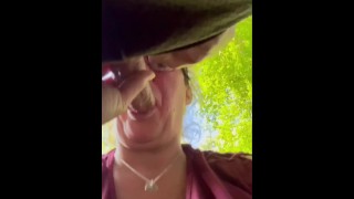 Sucking cock at the park