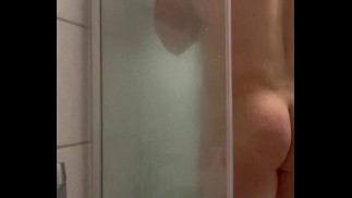 Taking a shower after morning’s masurbation.
