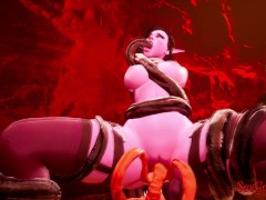 Infernal orgy between beings with big cocks, furries and sexy and horny succubus in Wild Life sex