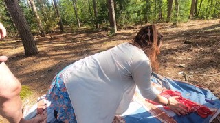 Hot Milf Gets Creampied in the Woods