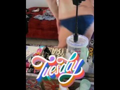 Vibing and practicing shaking my ass (no audio!) booty in short shorts