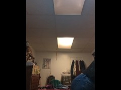 Smoke and titty play in TV light