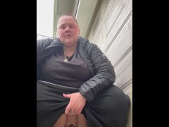 peeing on the side of someone’s house