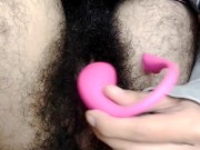 Preview 1 of For the hairy lovers out there Vibrator play Hair Play Dildo play