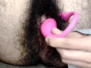 Preview 2 of For the hairy lovers out there Vibrator play Hair Play Dildo play