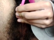 Preview 6 of For the hairy lovers out there Vibrator play Hair Play Dildo play