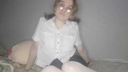 The schoolgirl got a bad grade today, but that didn’t mean she didn’t want to fuck herself with a di