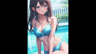 ASMR Sloppy Blobjob e Manga Girls in Bikinis