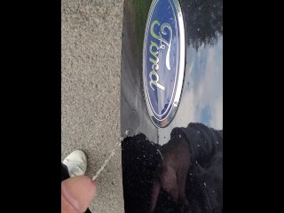 Fordを運転しているテスト中の小さなおしっこ潮吹き