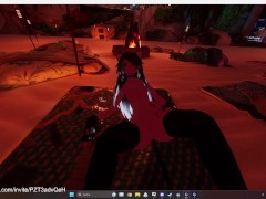 NEK0 Girl enjoys herself on a VRC Beach