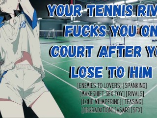 Your Tennis Rival Fucks you on the Court after you Lose to him | Male Moaning Audio