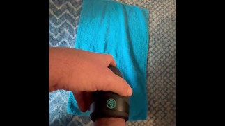 Testing out the Blowmotion Warming Male Masturbator from LoveHoney. Cum shot